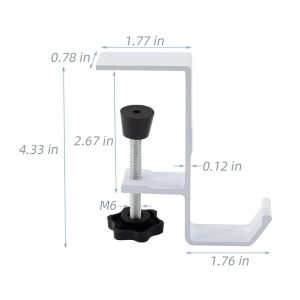 Adjustable Under Desk Headphone Hook Aluminum Alloy Gaming Headset Desk Hanging Hanger Holder