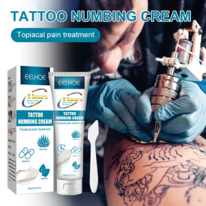 Eelhoe Tattoo Numbing Cream Before Painless Pain Relief Cream Temporary Tattoo Pain Healing Ointments For Body Art Makeup Eyebrow Lips Painless Pain Relief Reliever Cream Anesthetic Numbing Tattoo Cream Beauty Make Up（60ml）