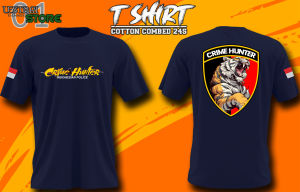 KAOS POLISI TERBARU CRIME HUNTER - TSHIRT CRIME HUNTER - MENGGUNAKAN BAHAN COTTON 24S