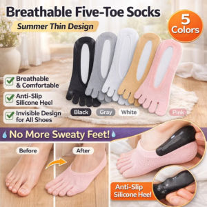Toe Socks Women Men Summer Thin Velvet Soft Anti-Snag No Show Socks Cross Toe Breathable Invisible Low Cut Ankle Socks