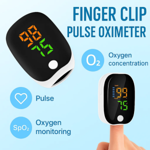 Finger Clip Pulse Oximeter Mini Fingertip Blood Oxygen Heart Rate Monitor Fast Speed Monitoring Sensor