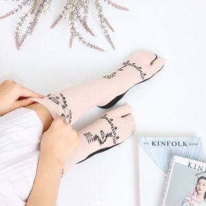 12 Pasang kaos kaki jempol muslimah 2 jari polos motif wanita perempuan dewasa terlaris