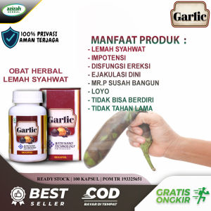 Obat Lemah Sahwat Impotensi Disfungsi Ereksi Ejakulasi Dini Penis Loyo Peluh Tidak Bisa Berdiri Jamu Vitalitas Pria Garlic Bawang Hitam
