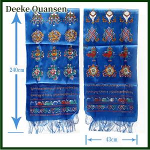 Deeke Phật Giáo cầu nguyện cờ đầy màu sắc Hada Tây Tạng trang trí tốt lành in Ribbon