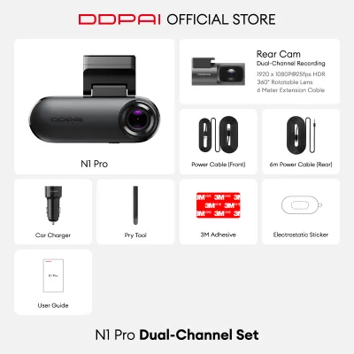 [NEW LAUNCH] DDPAI N1 Pro 2.5K 1440P Front & Rear Super Capacitor Dash Cam with ADAS & NightVIS