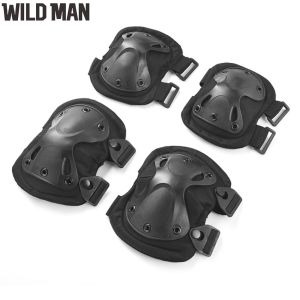Outdoor Sports Protective Gear 4 Pack Knee and Elbow Pads with Non-Slip Straps for Roller Skating and Cycling Safety