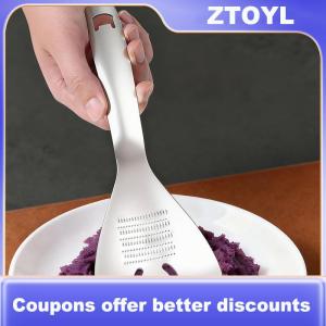 【ZTOYL】 Multifunctional Stainless Steel Kitchen Utensil For Cooking Garlic Ginger Vegetable Grater Grinder Spoon Kitchen Supplies