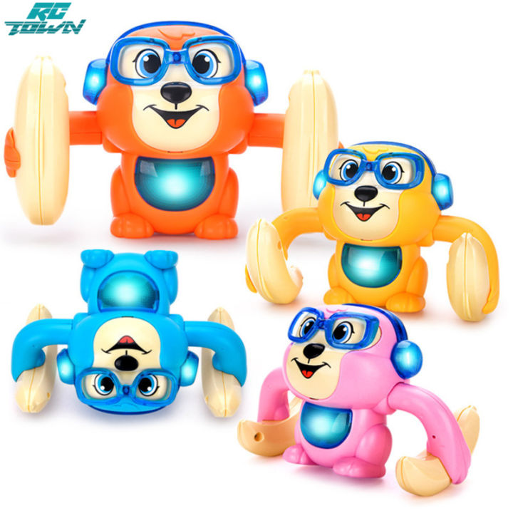 Inductive Cartoon Electric Tumbling Monkey Sound Control Induction Cartoon Banana Monkey ...