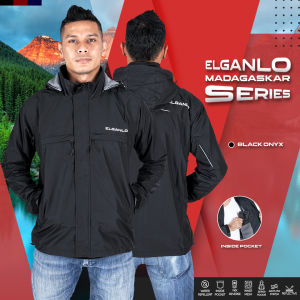ELGANLO - Jaket Motor Cowok Parasut  Pria Windproof Hoodie Anti Air Outdoor Parasit Distro Jeket Gunung Windbreaker Warna Blue Motif Print Polos Jacket Bomber Pocket Luar dan Dalam Aman Serta Fungsional Size Jumbo Dewasa Terbaru Terkeren Distro
