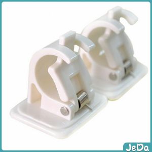 JeDa ตะขอยึดราวม่าน คลิปยึดราวม่าน  ไม่ต้องเจาะผนัง สำหรับห้องครัว 1แพ้ค 2 ชิ้น  2pcs curtain rod holder