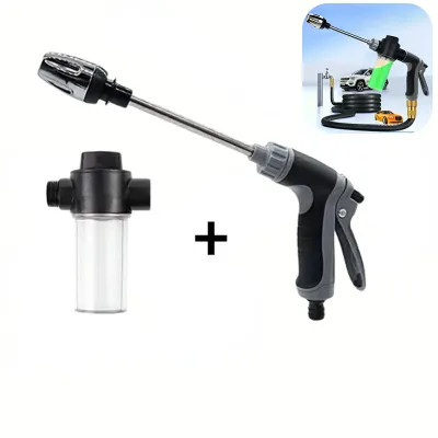 Portable High-pressure Water Gun Household Ccar Washing Tool Adjustable Nozzle For Cleaning Watering And Car Washing
