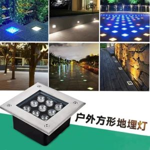 3W/4W Outdoor LED Underground Light Waterproof IP67 Buried Lamp Pathway Tempered Glass Garden Yard landscape 220v 12v 24v