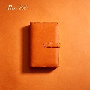 METOP Refillable A6 Leather Notebook Multi Card Slot Pocket Planner Journal