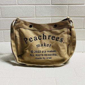 BI Peachtrees Messenger Bag Tas Selempang Canvas Elegant Casual Wanita Pria Remaja Korean Style W185