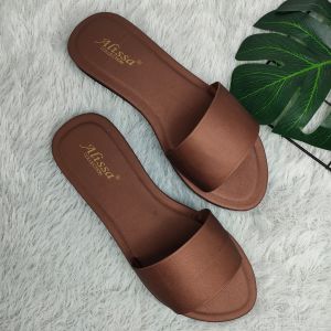 Alisa - Sandal Selop Slip on Wanita - Sandal Wanita Kokop Kekinian Tinggi 15 cm