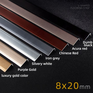 Home Decorative golden color Aluminium alloy right angle edge L shape floor Trim strip line Corners  for staircase L型楼梯防滑条