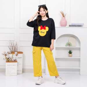 Setelan Cargo Anak Perempuan Usia 8-12 Tahun