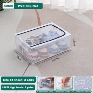 🚚SG Seller🚚No installation required shoe box Organizer steel frame thickened visible dustproof and moisture-proof transparent storage box