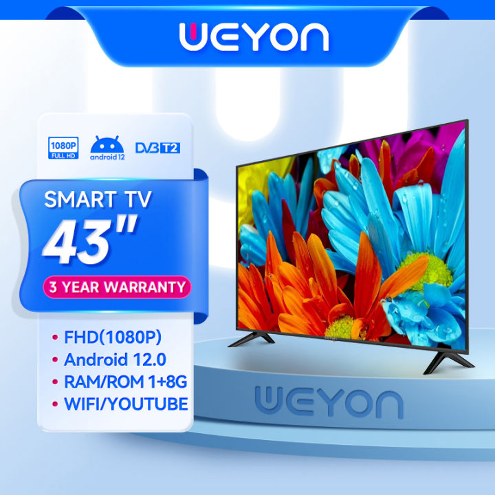 WEYON Smart TV 43 inch LED Smart TV Android 12.0/Coolita FHD Ready LED ...