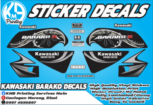Kawasaki Barako 2 Stock Decals