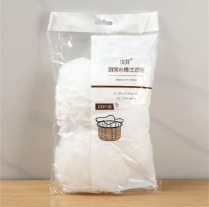 30pcs/100Pcs Kitchen Bathroom Anti Clogging Net Filter Home Garbage Strainer Disposable Sink Mesh Bag Drainer Filter Net