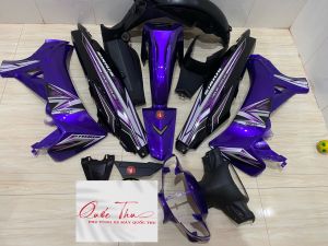 Dàn áo sirius 1/1 màu tím ZX phối đen ốp đầu si hello/ dè Fi. dán sẵn tem. nhựa Nguyên Sinh