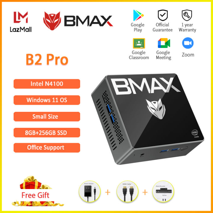 [1 Year Warranty] BMAX B2 Pro Mini PC easy PC  All In One Desktop Intel N4100 8GB LPDDR4 256/512GB/1T SSD Intel UHD Graphics 600
