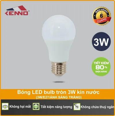 Bộ 5 bóng đèn LED tròn siêu tiết kiệm điện 3W