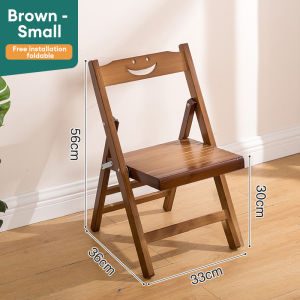 Bamboo Folding Chair S/M/L Sizes Dining Chair with Backrest No Assembly Portable Chair Household Space-saving Dining Stool Bar Chair便携式折叠椅餐椅吧台椅