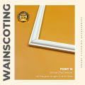 Wainscoting (Angle Cut to Size) - Point 16mm - Solid White - Paintable. 
