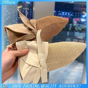 COD Phụ Nữ Xô Hat Mùa Hè UV Bảo Vệ Lớn Rộng vành Bãi Biển Mặt Trời Mũ Du Lịch Ngoài Trời Cung Panama Mũ Đuôi Ngựa Mũ
