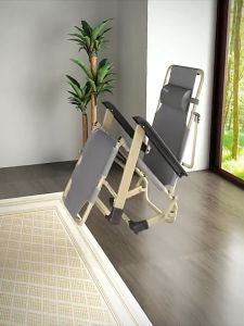 Reclining Relaxing Chair Heavy Duty Folding Bed Chair for Adult and Senior Portable Bed Chair Suitable for Care giving Household Use
