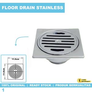 Saringan Got kamar Mandi Stainless Tutup Floor Drain Kamar Mandi Anti Tikus Banjir Kecoa Chrome
