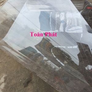 ( Khổ cao 1.22m x Dài 1m X 8ZEM ) Tấm tôn nhựa Phẳng Poly màu TRONG SUỐT lấy ánh sáng che chưa chống tia UV cực tím tốt