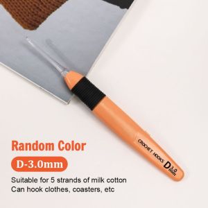 DINAH Sáng Kim đan móc có đèn LED Tự làm đồ thủ công Màu sắc ngẫu nhiên Kim móc sợi 25-65mm Phụ kiện dệt ABS Dụng cụ đan. Hộ gia đình