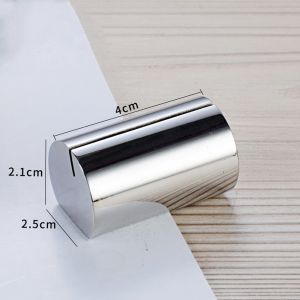 LUMINOU Chắc chắn Giá đỡ thẻ đặt bàn Thép không gỉ Hình dạng hình học Giá đỡ menu Bền bỉ Ổn định Kẹp giữ ảnh Tiệc cưới