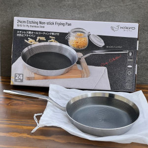 Chảo đúc inox chống dính vân nổi Kaiyo Chảo chống dính đáy từ 20 24 26cm Thương hiệu Nhật