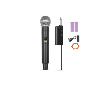 UHF Wireless Microphone 1Drag1 1Drag2 Professional Mic for Live Karaoke Singing Game Podcast Recording