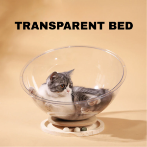 Cat Space 2 IN 1 Sleep And Play Capsul Clear Space Cat Bed Wood Cat House Play Bed Furniture Bed