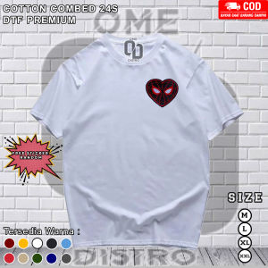 V10 Kaos Couple Spiderman Miles Morales & Gwen Stacy Warna Putih - Kaos Spiderman Couple - Tshirt Spiderman Couple Free Sticker