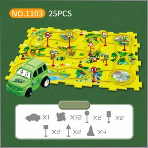 Small Car Map Puzzle Corner Smooth Jigsaw Model Putting Out What You Want Mini Slide Through the Mountain Track