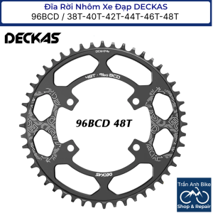 Đĩa Rời Nhôm Xe Đạp 96BCD 38T 40T 42T 44T 46T 48T DECKAS