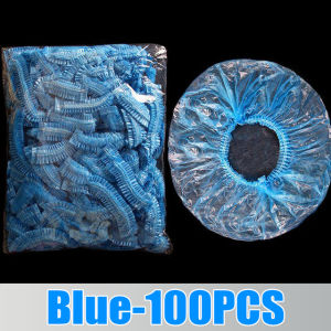 100 cái/bộ nhựa dùng một lần mũ tắm không thấm nước cho nữ Spa Salon Tóc Đẹp mũ tắm đàn hồi Mũ đồ dùng phòng tắm
