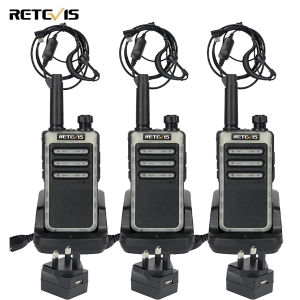Retevis RB666 Walkie Talkies Rechargeable Fast Charging USB-C Handheld 2 Way Radio Professional PMR446 LED Falshlight Luminous Design VOX Walkie Talkies for Cyclists Family (1 Pcs Black)