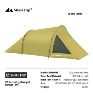 CampBoost SHINETRIP 05 Series Tunnel Tent Camping Khemah Camping Waterproof Kemah Camping Tent Flysheet Dome Shelter