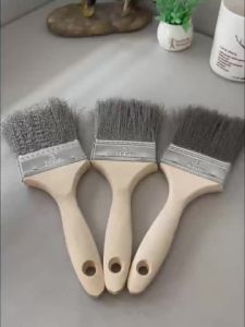 Short Handle Stainless Steel Wire Cleaning Brush Wooden Grip Heavy Duty Scrubber for BBQ Grill Pot Rust Removal Berus Dapur Keluli Tahan Karat
