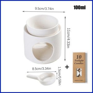 Ceramic Aromatherapy Stove Candle Burner Candle Tea Light Stand Home Decoration Birthday Christmas