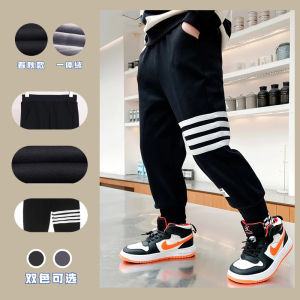 Spring Style 2024 New Boys Pants Spring and Autumn Clothing Medium and Big Childrens Casual Trousers Childrens Sport Pants Primary School Students School Pants