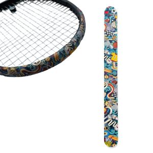 WAPKTY PU Miếng dán cạnh vợt tennis Chống ma sát Độ đàn hồi cao Bảo vệ cạnh vợt Tính cách Bền bỉ Dải bảo vệ cạnh vợt tennis Sân quần vợt