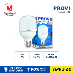 LAMPU LED JUMBO TABUNG TBULB PROVI TIPE 60 LED 5 10 15 20 30 40 50 PUTIH TERANG AWET TAHAN LAMA